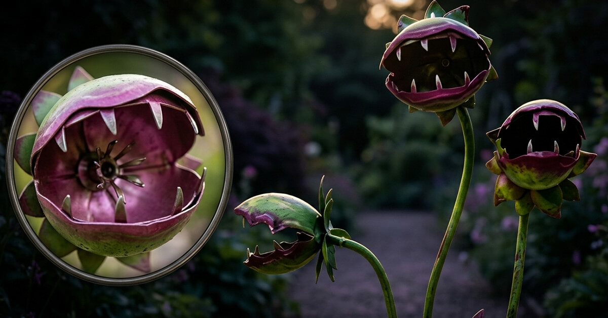 Trois Fleurs aux Gueules Grand Ouvertes Qui Captivent Tous les Regards